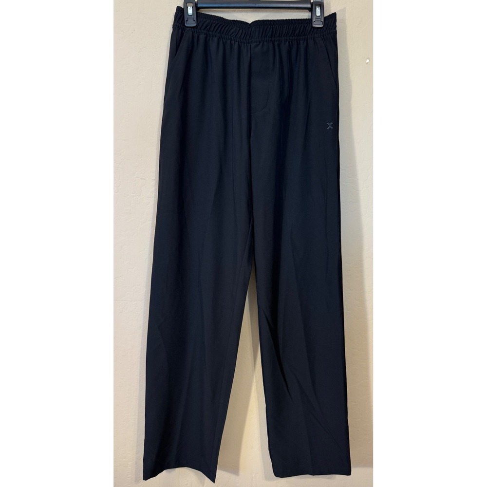 Xersion Woven Open Bottom Pants Men Small Black Loose Fit Comfort Stretch NEW
